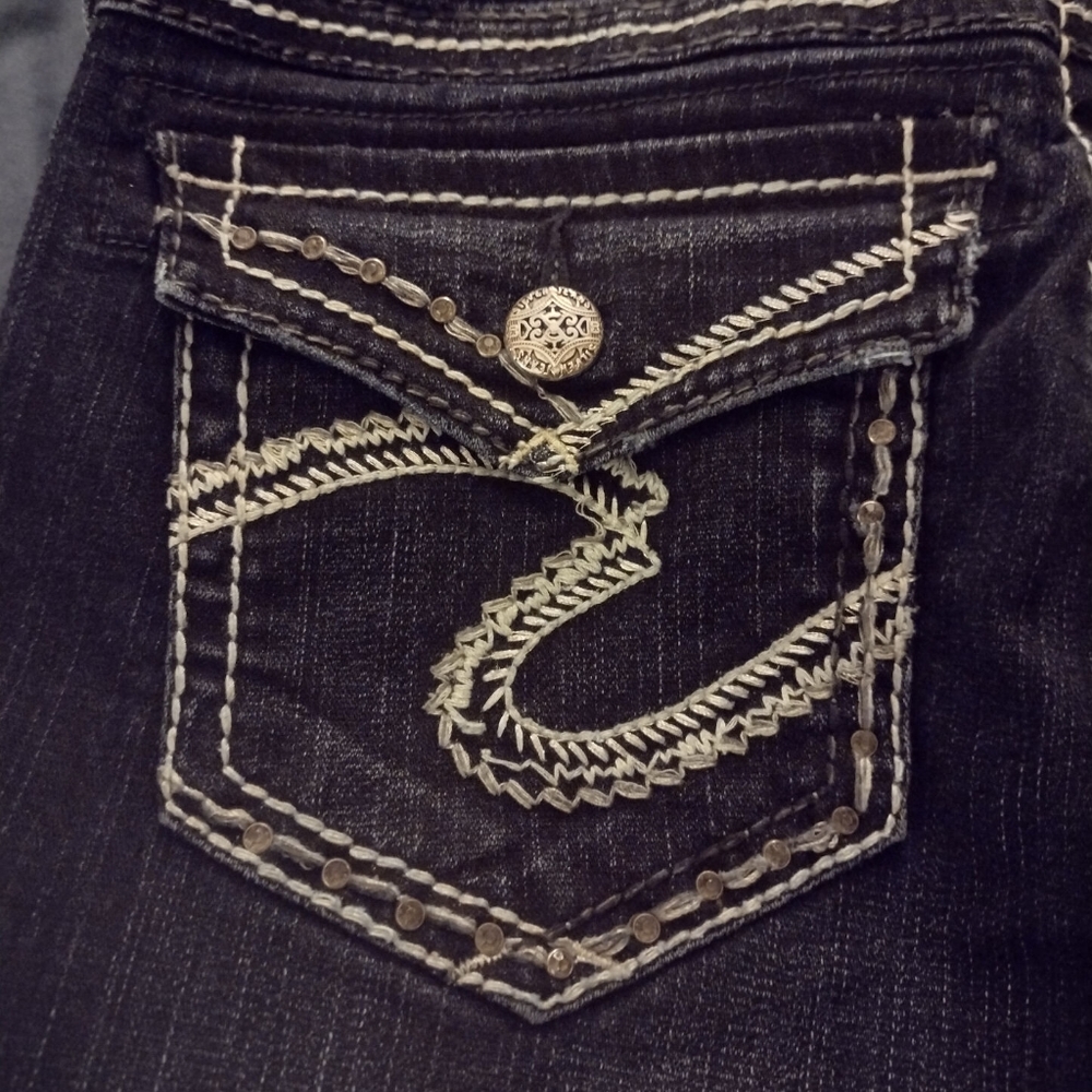 Silver Suki Flap Bootcut Jeans Size 27 - Picture 7 of 9